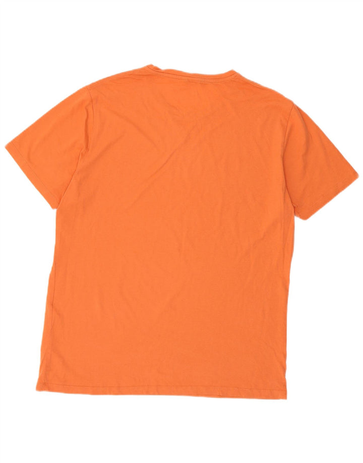 MASSIMO DUTTI Herre T-Shirt Top XL Orange Bomuld