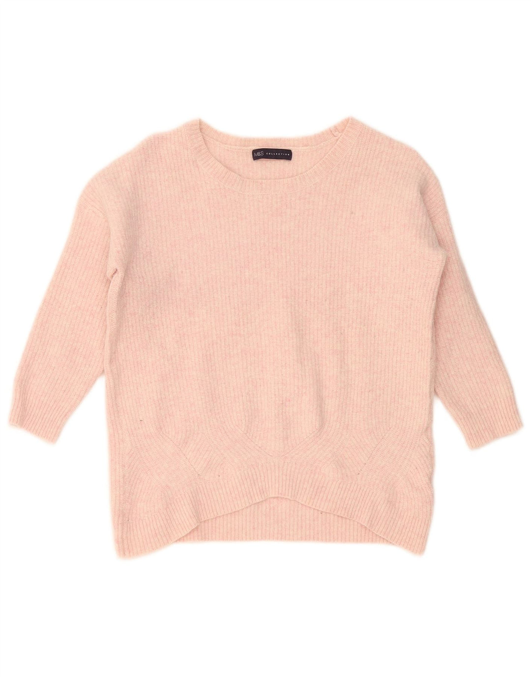 Marks & Spencer Dame Boat Neck Jumper Sweater UK 14 Medium Pink