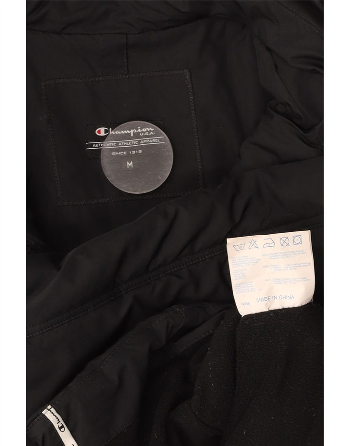 CHAMPION Polstret hættejakke til kvinder UK 14 Medium Sort Polyester