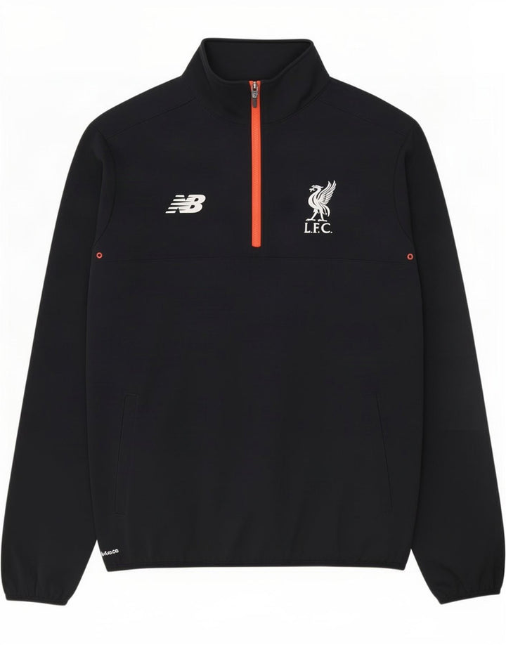New Balance Herre Liverpool Zip Neck Pullover Træningsdragt Top Stor Sort