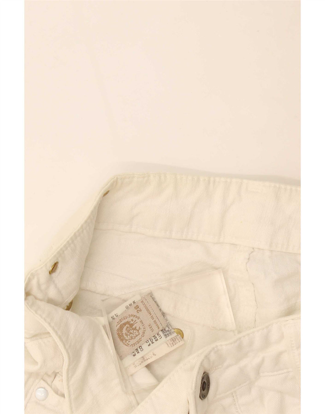 Diesel Dame denim Shorts Medium W28 Off White Bomuld