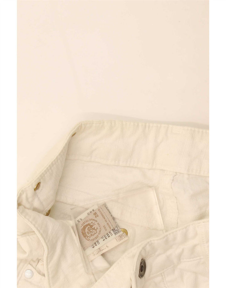 Diesel Dame denim Shorts Medium W28 Off White Bomuld