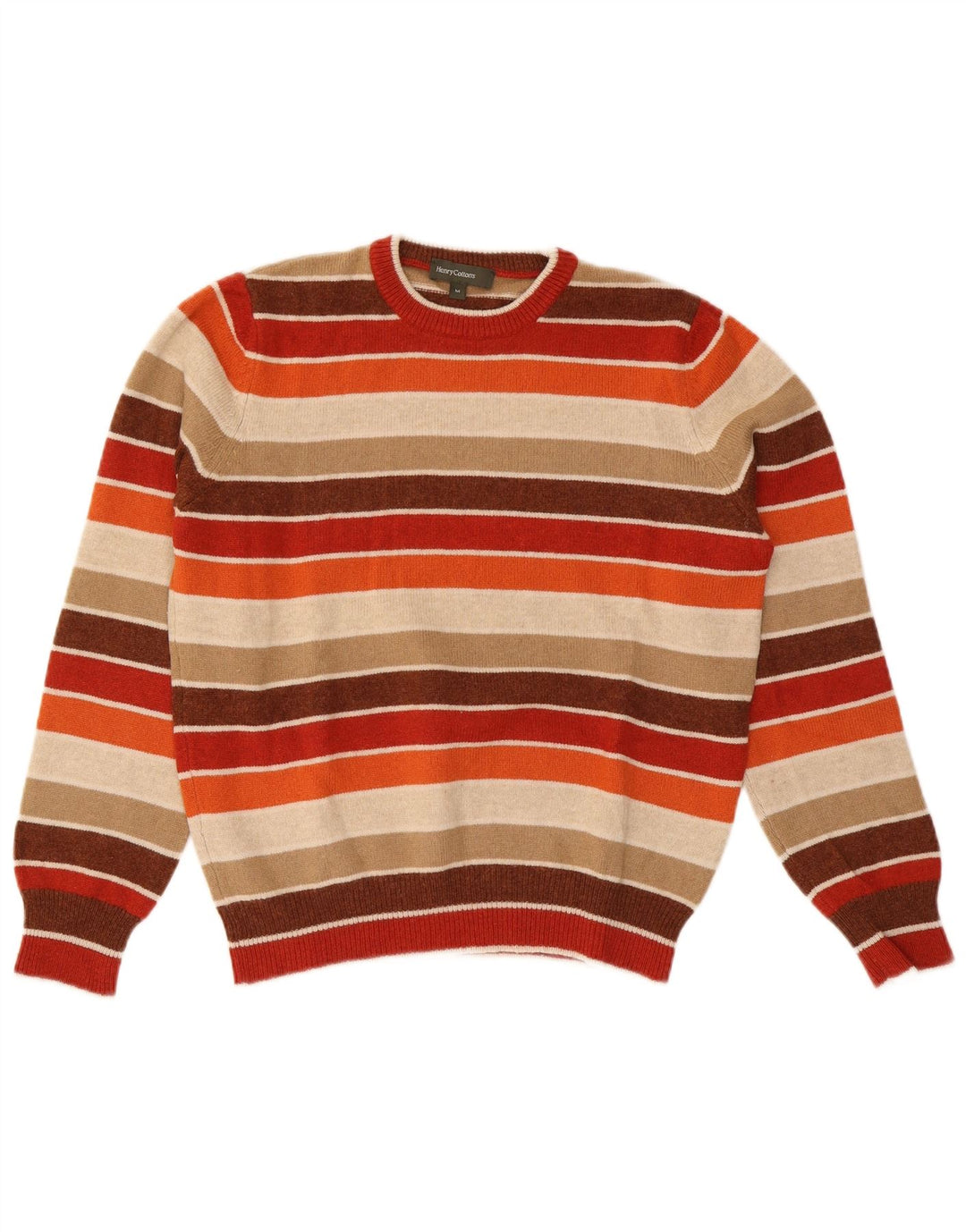 Henry Cottons Herre Crew Neck Jumper Sweater Medium Flerfarvet Stribet
