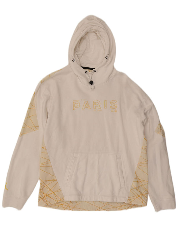 Jordan Herre Paris Grafisk Hættetrøje Jumper Medium Hvid Geometrisk Bomuld