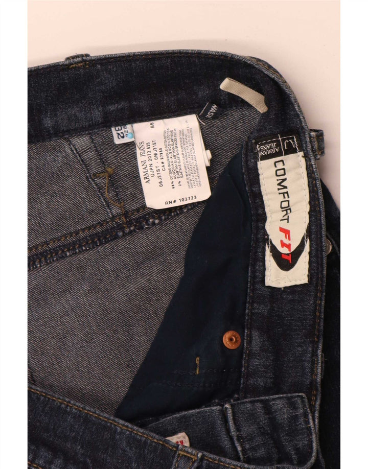 Armani Straight Jeans til mænd W32 L30 Blå Bomuld