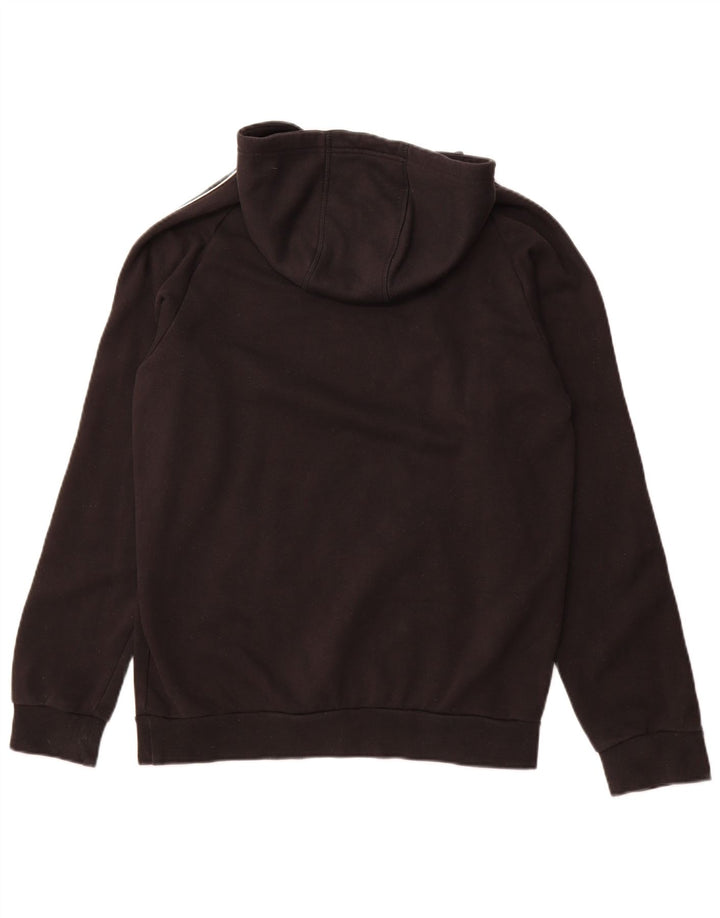 ADIDAS Mens Hoodie Jumper Medium Black Cotton