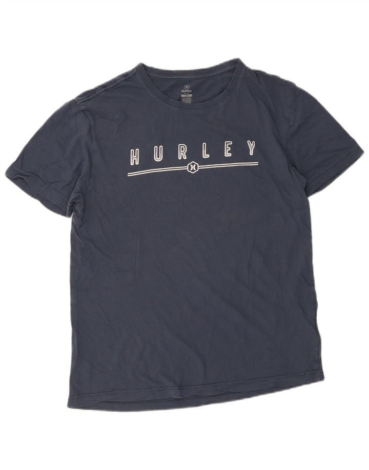 Hurley Herre grafisk T-shirt top lille marineblå bomuld