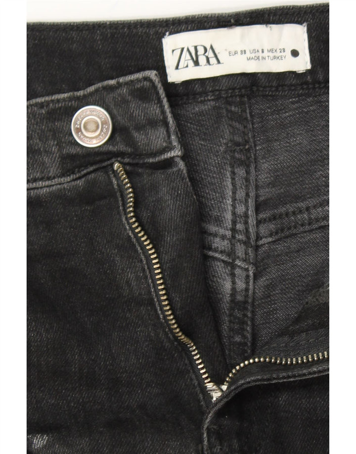 ZARA Womens Straight Jeans EU 38 Small W28 L26 Black Cotton Vintage Zara and Second-Hand Zara from Messina Hembry 
