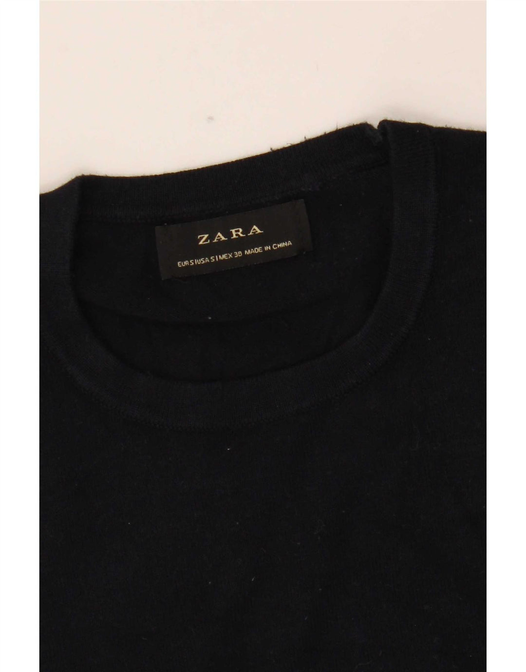 Zara Herre sweater med rund hals, lille marineblå