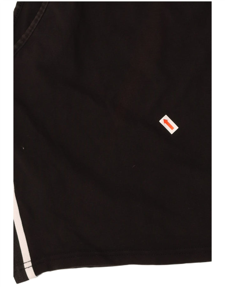FILA Womens Graphic Crop Halter Top IT 34 2XS Black Cotton