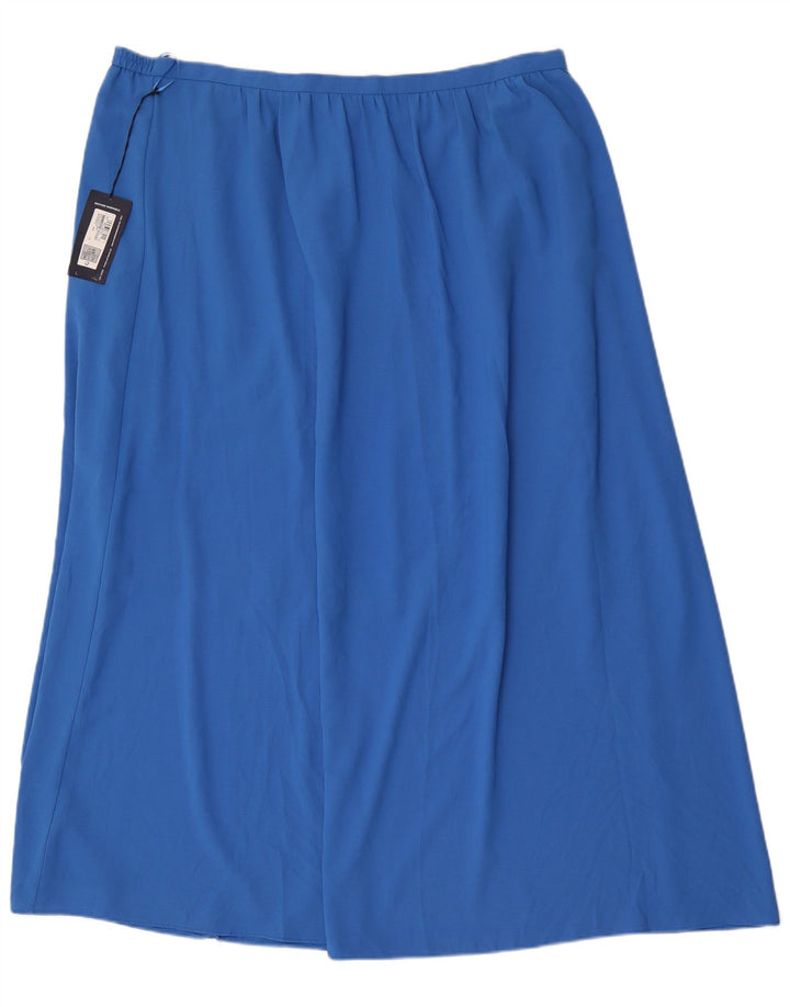 Marks & Spencer A-line nederdel til kvinder UK 20 2XL W40 Blå polyester