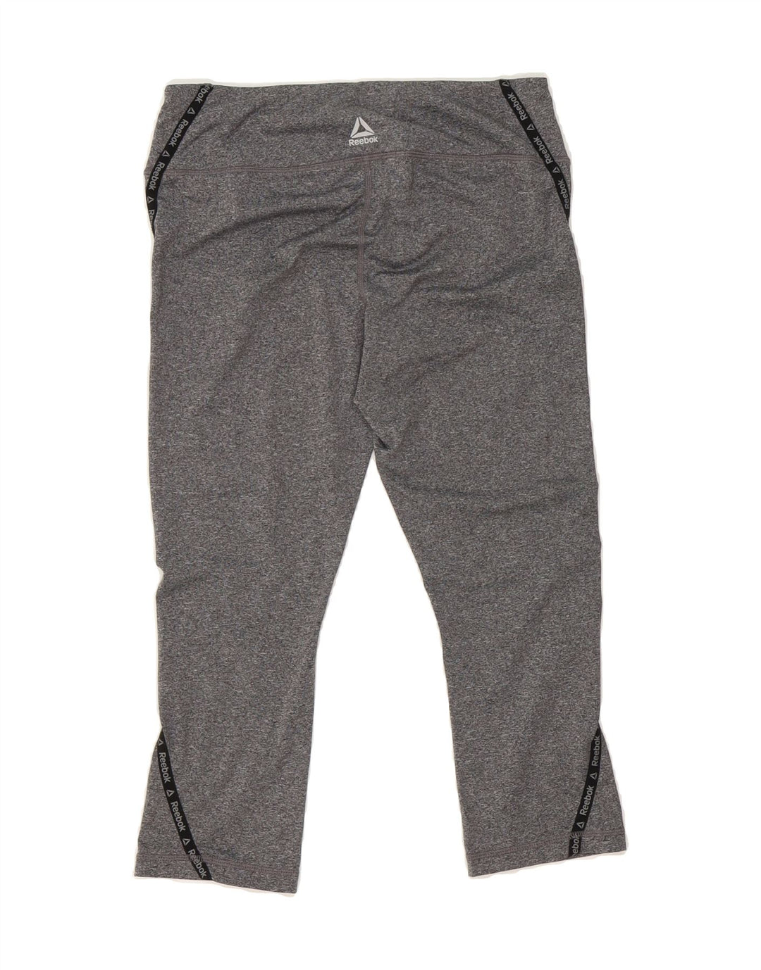 REEBOK Womens Graphic Capri Leggings UK 10 Small  Grey Polyester Vintage Reebok and Second-Hand Reebok from Messina Hembry 