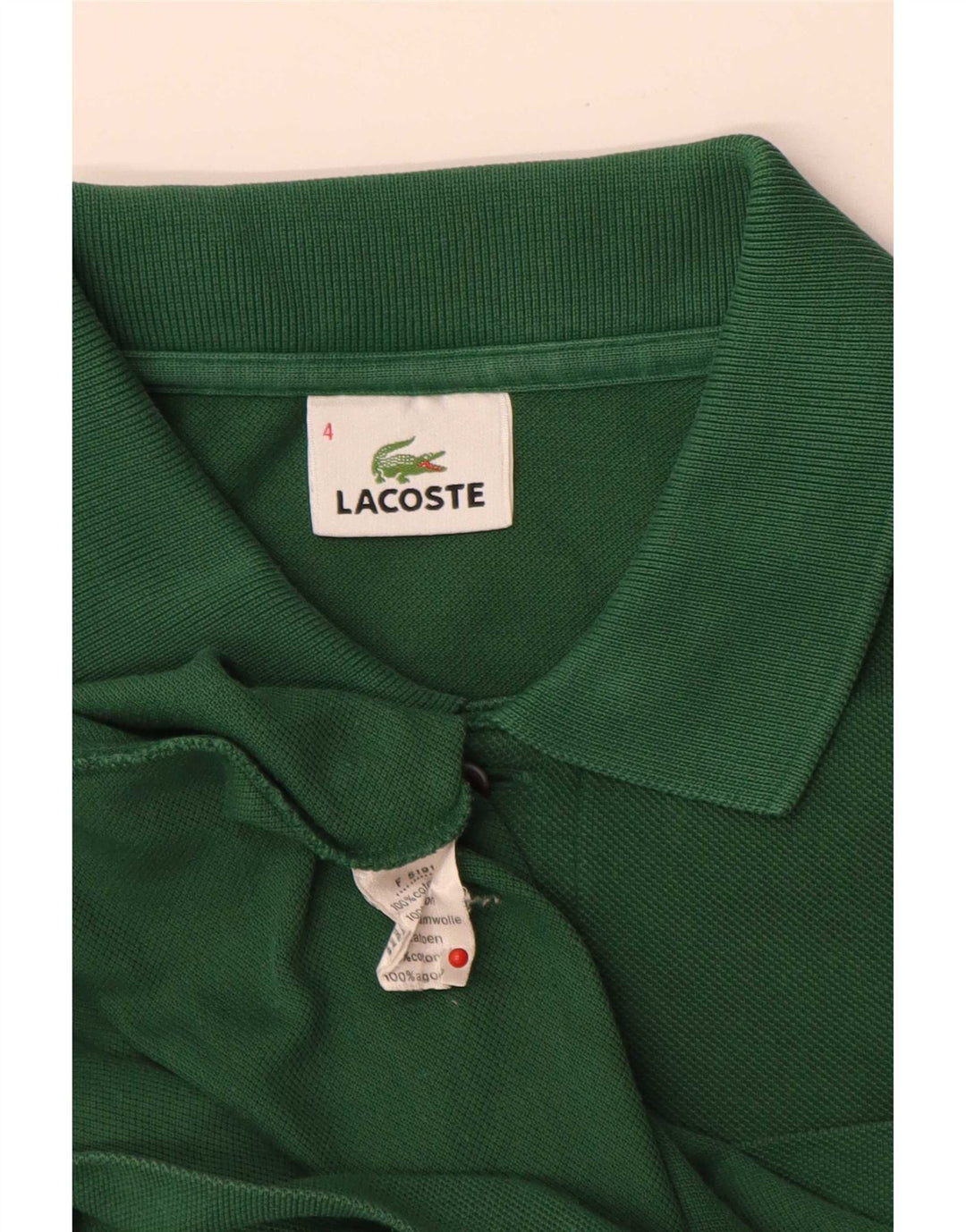 Lacoste herre poloshirt størrelse 4 Medium grøn bomuld