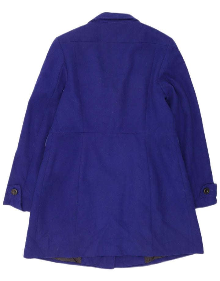 Marks & Spencer Dame Military Dobbeltradet Frakke UK 12 Medium Blue