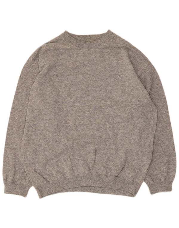 Mustang Herre sweatshirt Jumper Medium Grey Flecked Bomuld