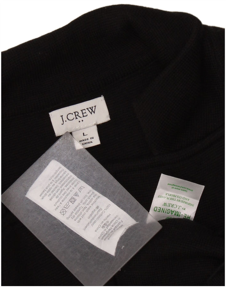 J. Crew Dame Cardigan Sweater UK 16 Stor Sort Bomuld