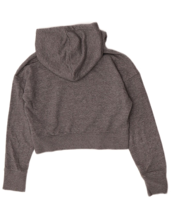 Nike piger Crop Graphic Standard Fit hættetrøje trøje 10-11 år mellemgrå