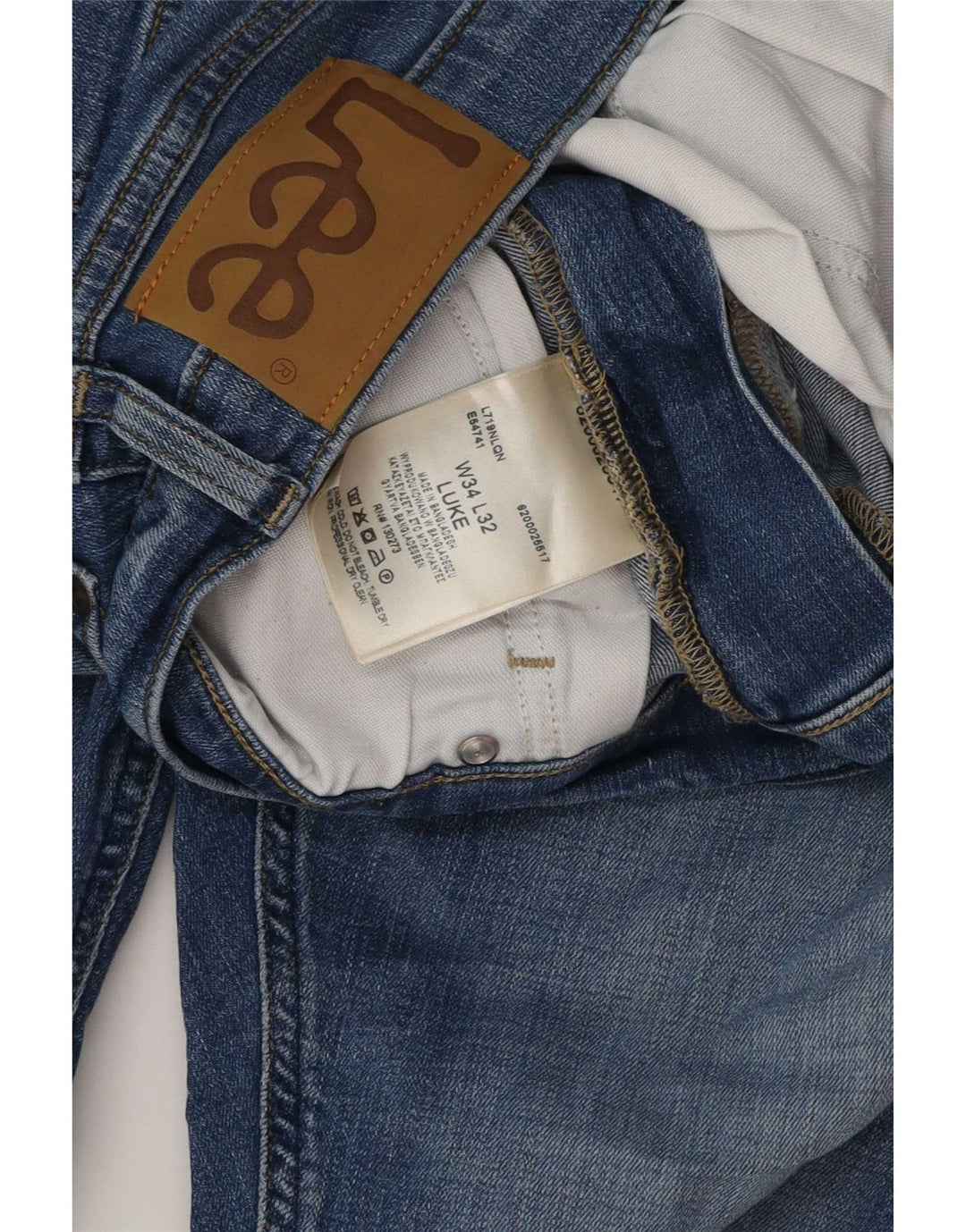 Lee Slim Jeans til mænd W34 L32 blå bomuld