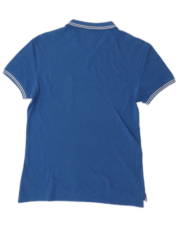 Armani Jeans Herre Slim Fit Polo Shirt Stor blå stribet bomuld