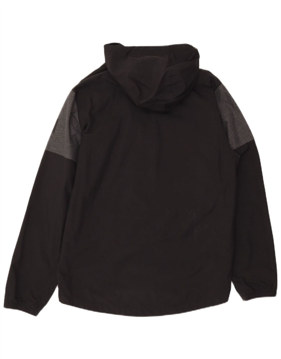 ADIDAS Regnjakke med hætte til mænd UK 38 Medium Sort Colourblock Polyester