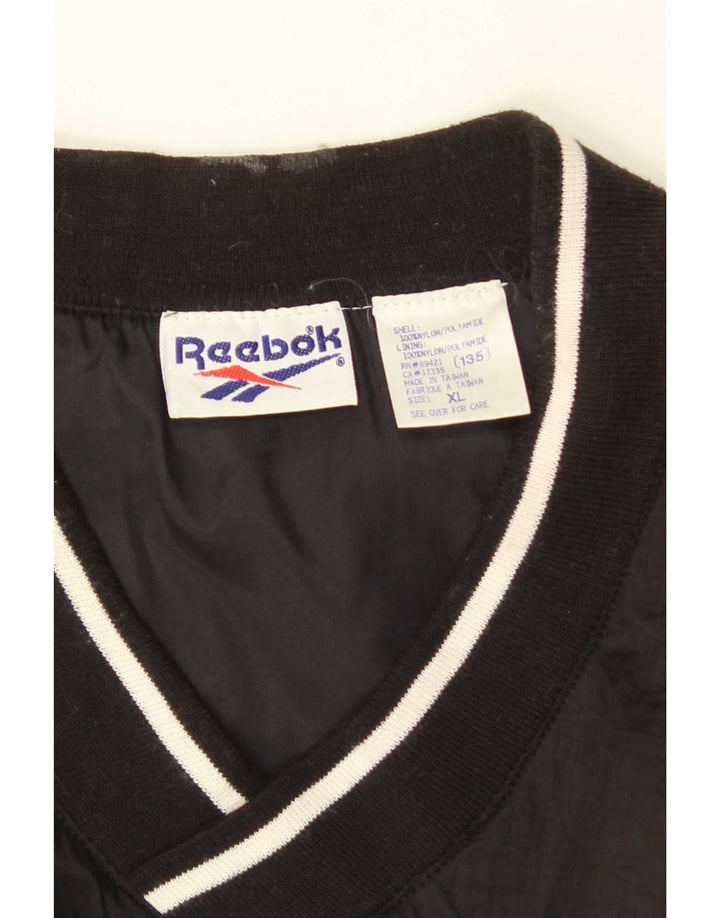 Reebok Herre Pullover Træningsdragt Top XL Sort Nylon