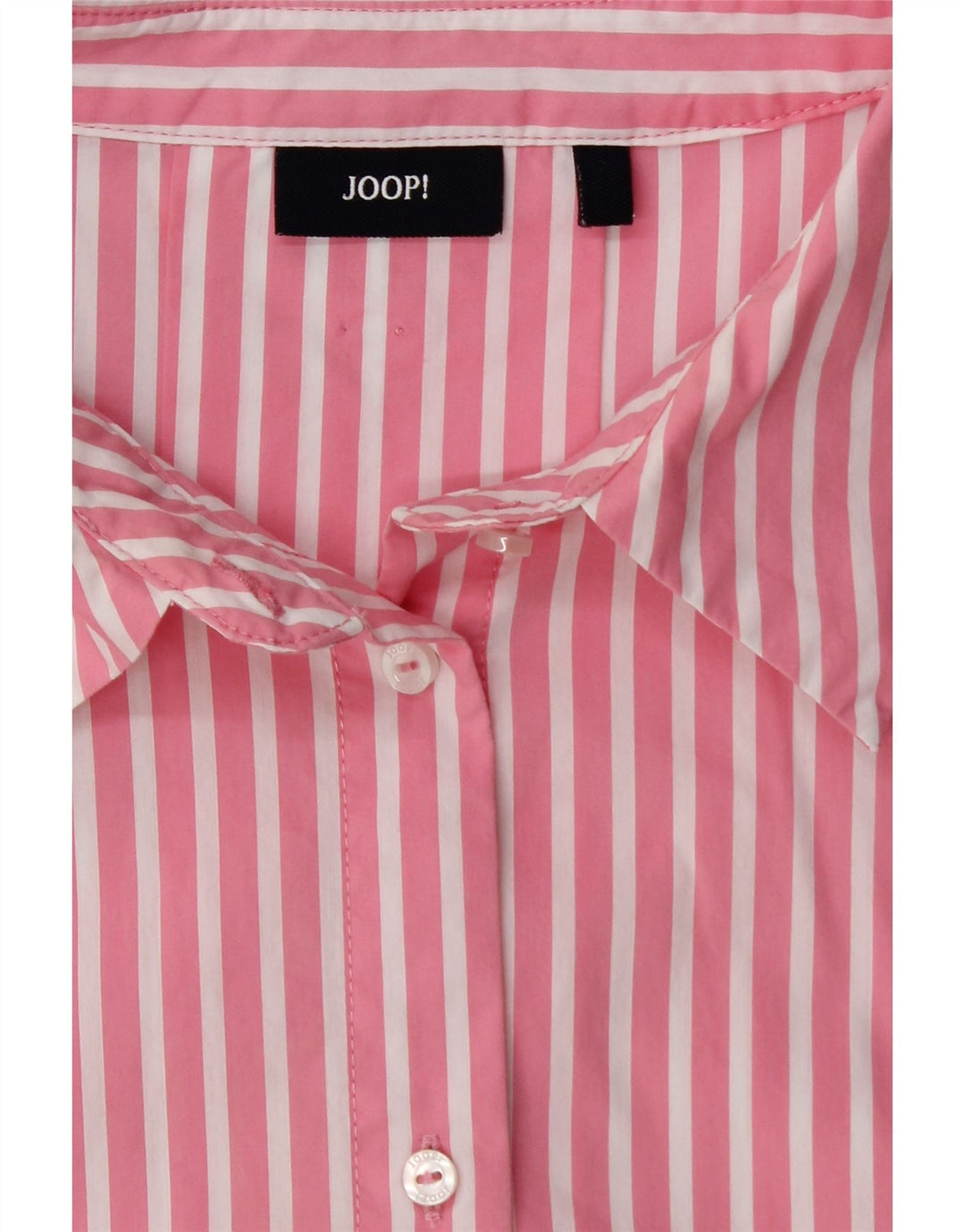 JOOP skjortebluse med 3/4 ærmer til kvinder UK 14 Medium Pink Nålestribet bomuld