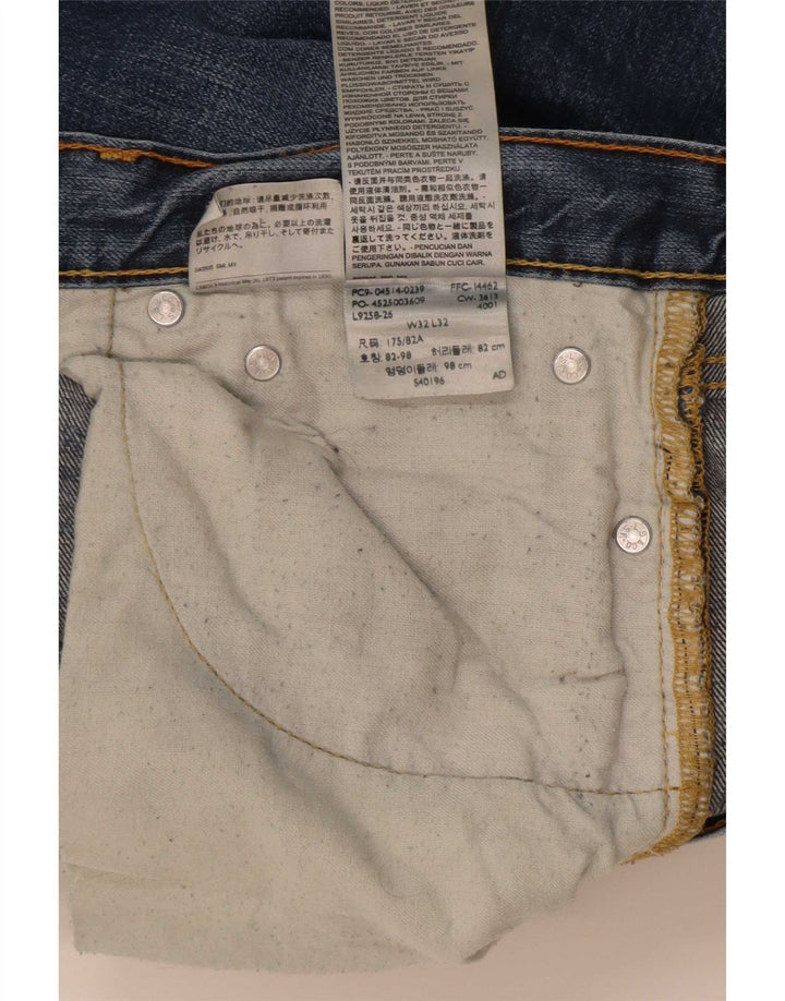 Levi's Herre 514 lige jeans W32 L32 blå bomuld