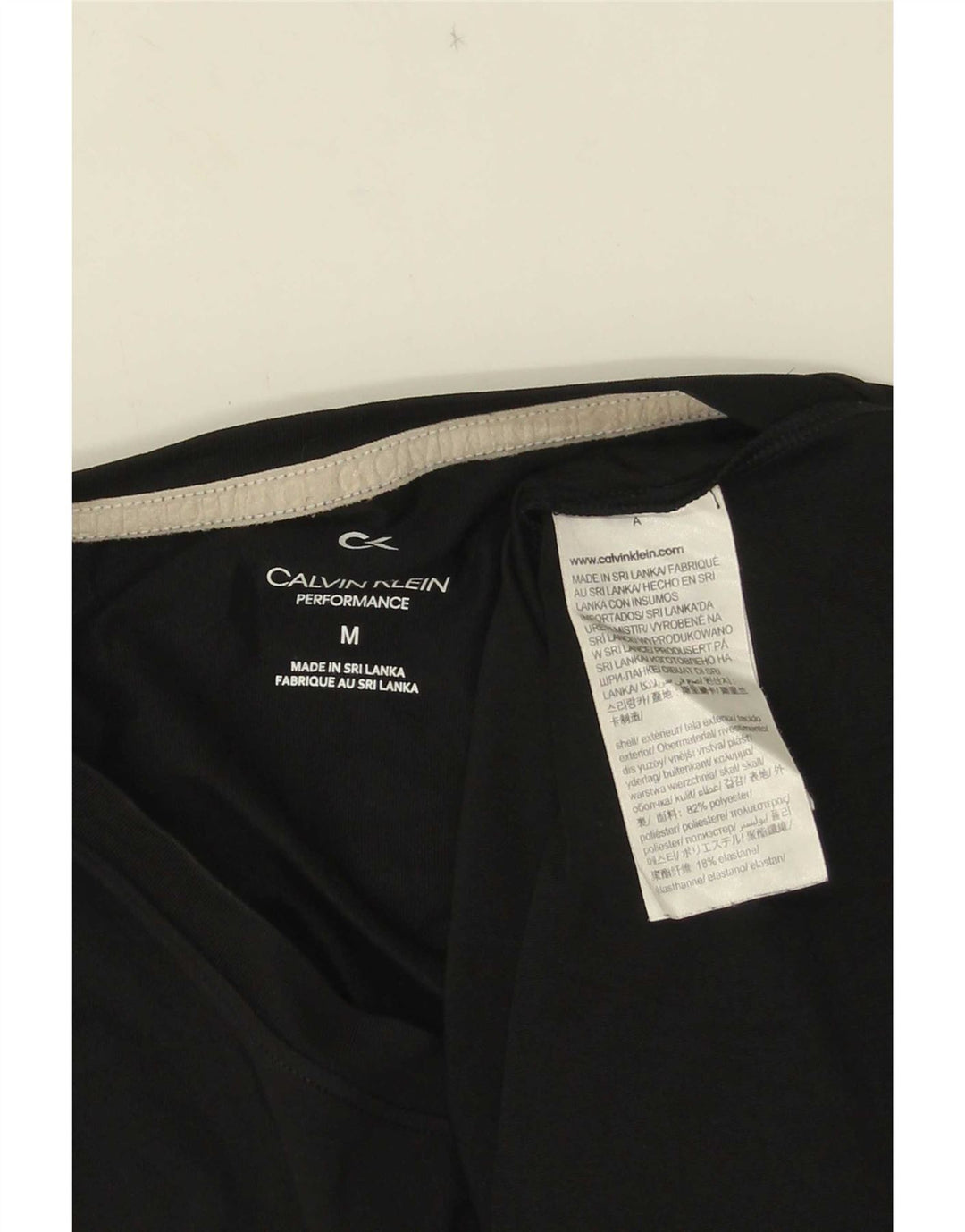 Calvin Klein Herre grafisk T-shirt Top Medium Sort Colourblock Polyester