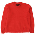 Ted Baker Dame Crop Turtle Neck Jumper Sweater Størrelse 1 XS Rød Bomuld