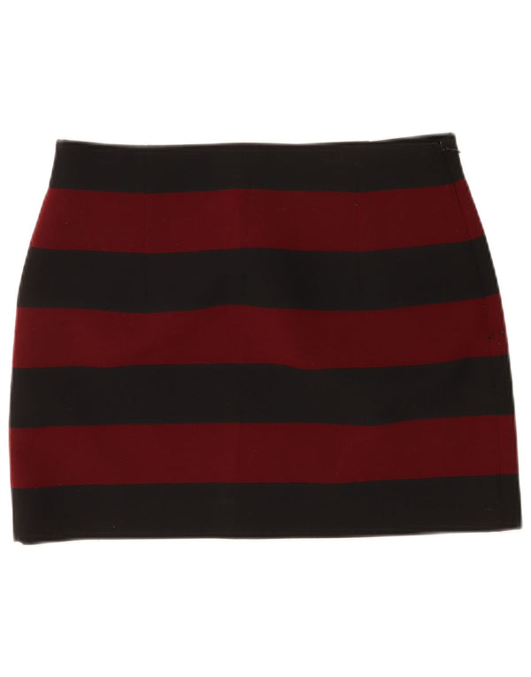 Zara Dame Mini Nederdel Large W30 Sort Stribet