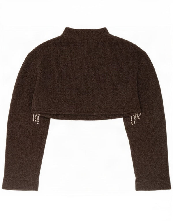 Zara Womens Bolero Jumper UK 16 Large Brun Akryl