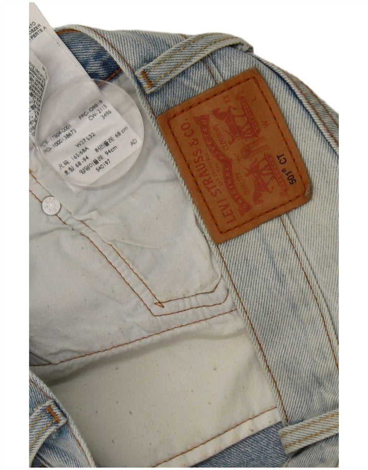 Levi's Herre 501 Distressed Straight Jeans W27 L27 Blå Bomuld