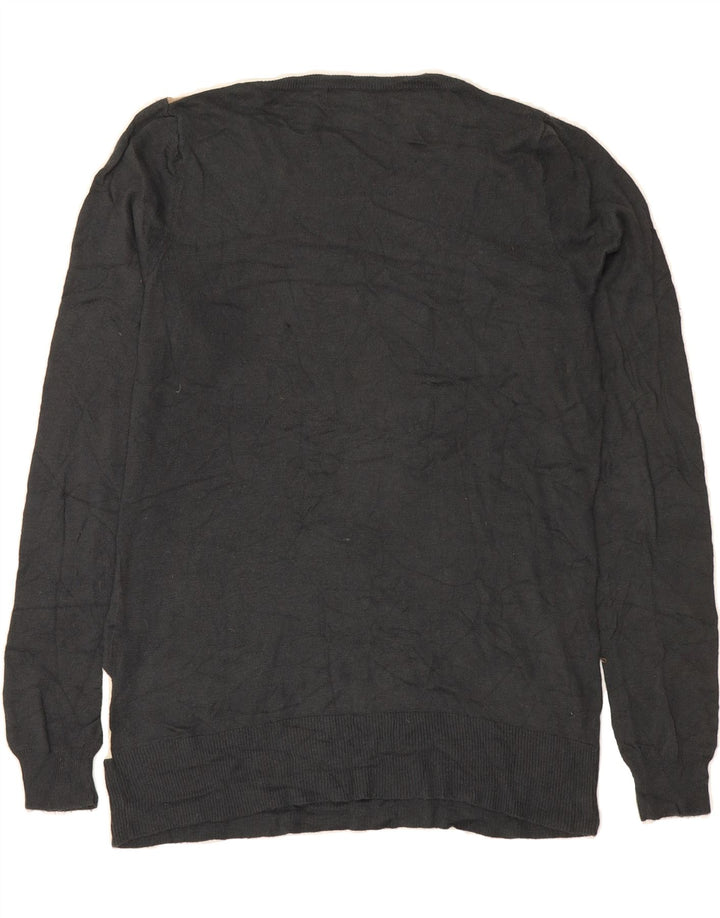 MOSSIMO Womens Crew Neck Jumper Sweater UK 16 Large Black Colourblock Vintage Mossimo and Second-Hand Mossimo from Messina Hembry 