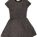 Michael Kors Dame A-Line Kjole UK 12 Medium Sort Flecked Bomuld