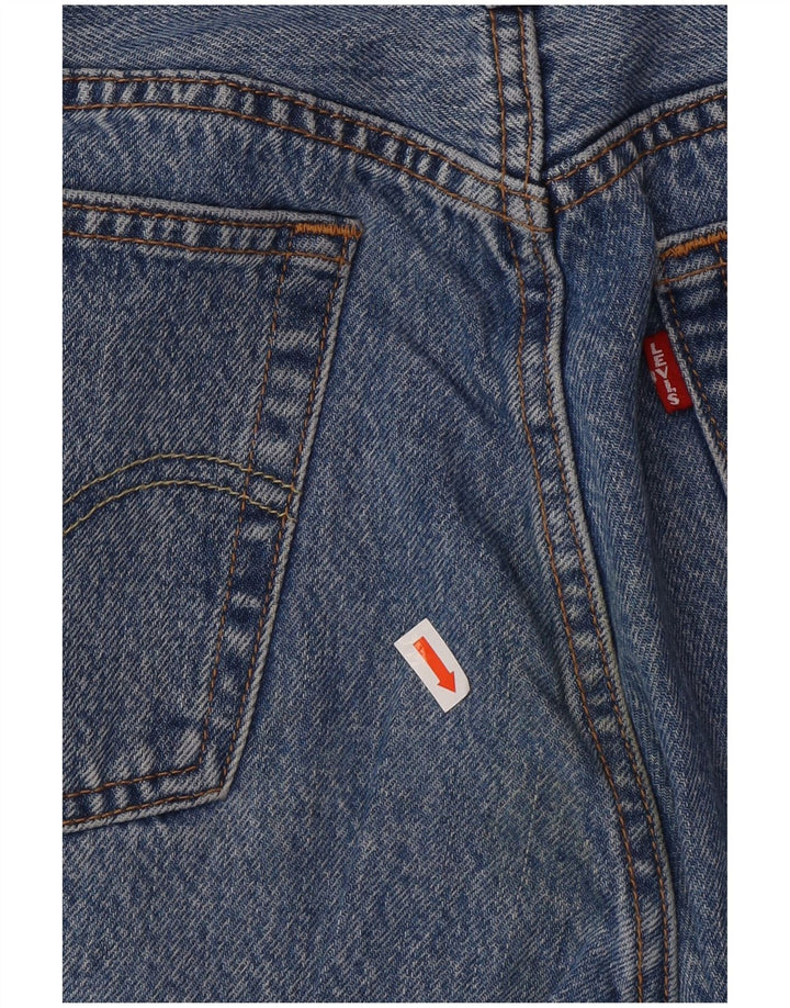 LEVI'S Womens 501 Graphic Straight Jeans W27 L28 Blue Cotton