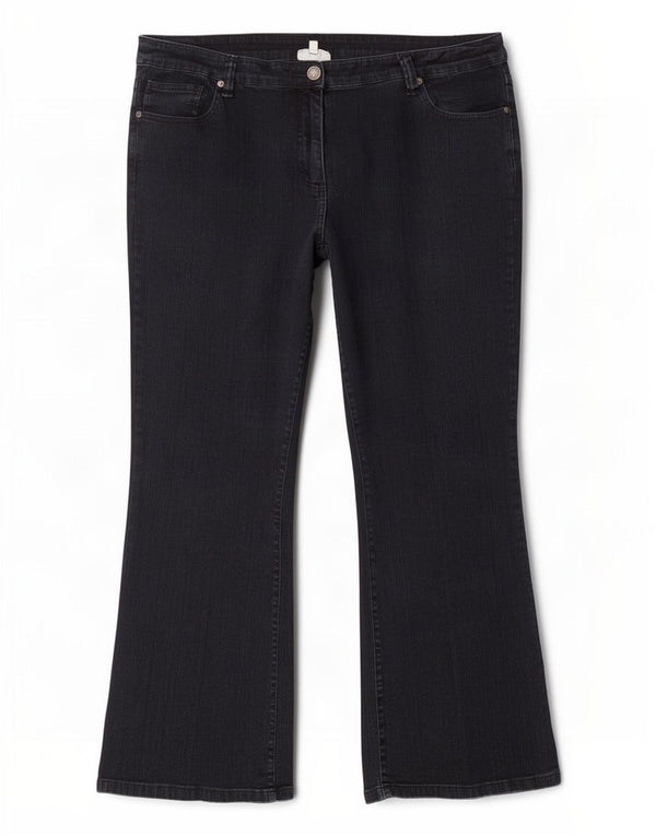 Marks & Spencer Dame Autograph Bootcut Jeans UK 22 3XL W42 L31 Sort