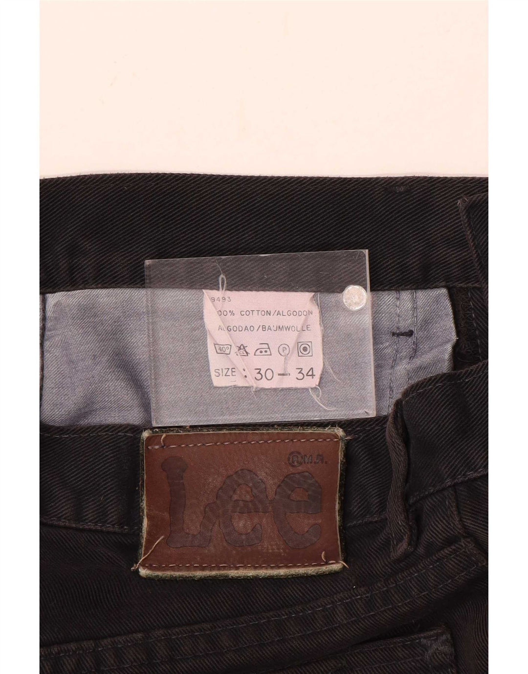 Lee Straight Jeans til mænd W30 L34 Sort bomuld