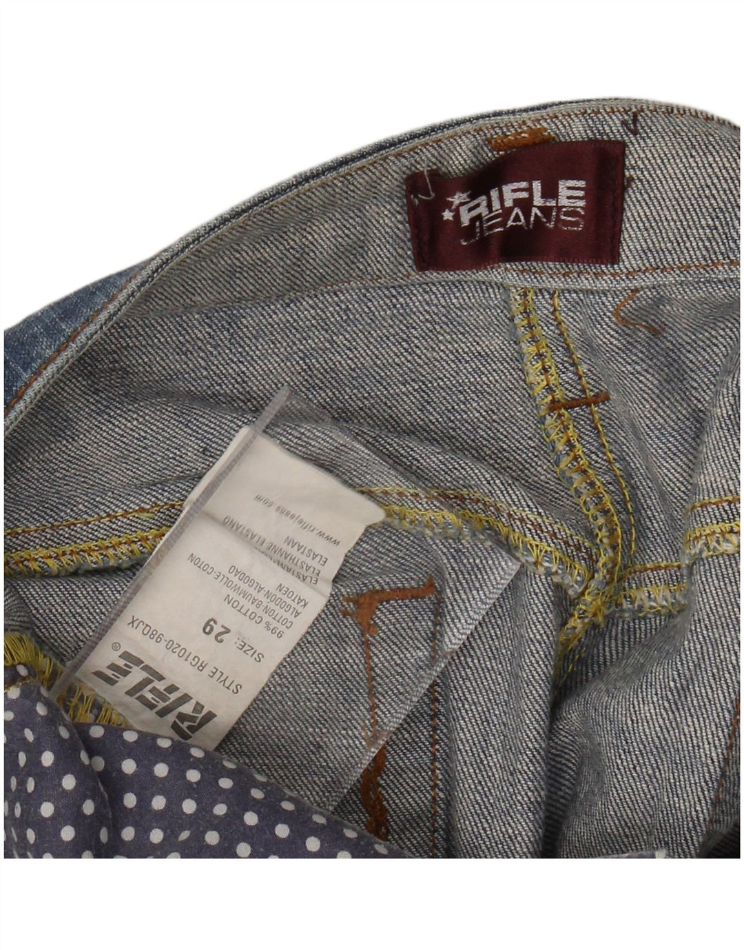 RIFLE Dame Mini Denim Nederdel W29 Medium Blue Bomuld