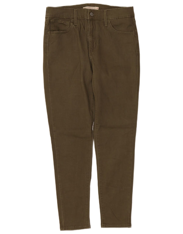 LEVI'S Dame 720 højtaljede Super Skinny Cropped Bukser W28 L25 Khaki