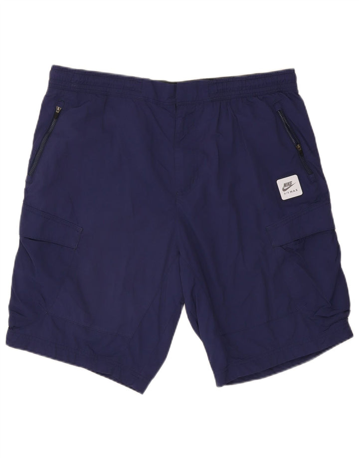 Nike Herre Cargo Shorts XL W38 Navy Blue Nylon