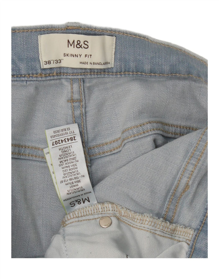 MARKS & SPENCER Mens Skinny Jeans W38 L30 Blue Cotton Vintage Marks & Spencer and Second-Hand Marks & Spencer from Messina Hembry 