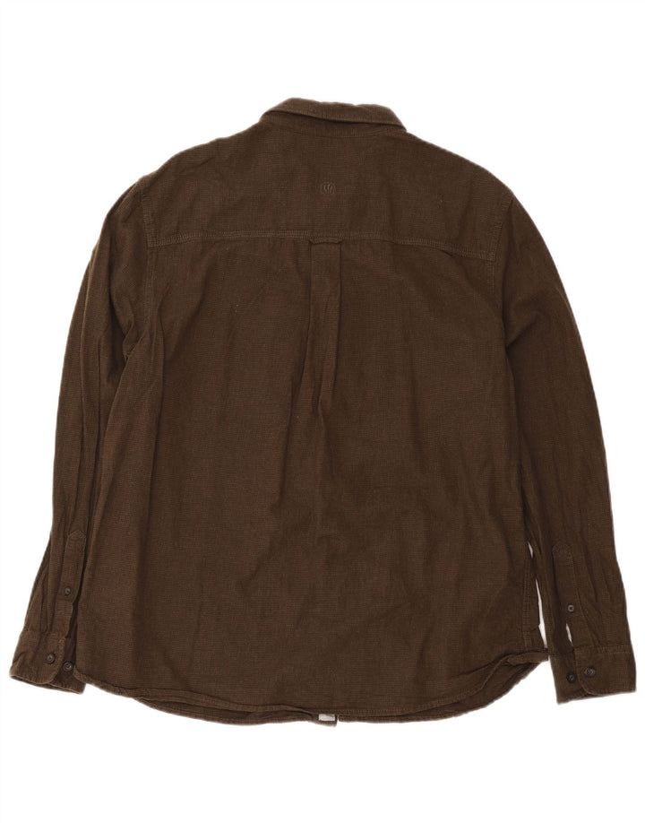Fat Face Herre Flanellskjorte XL Khaki Houndstooth Bomuld