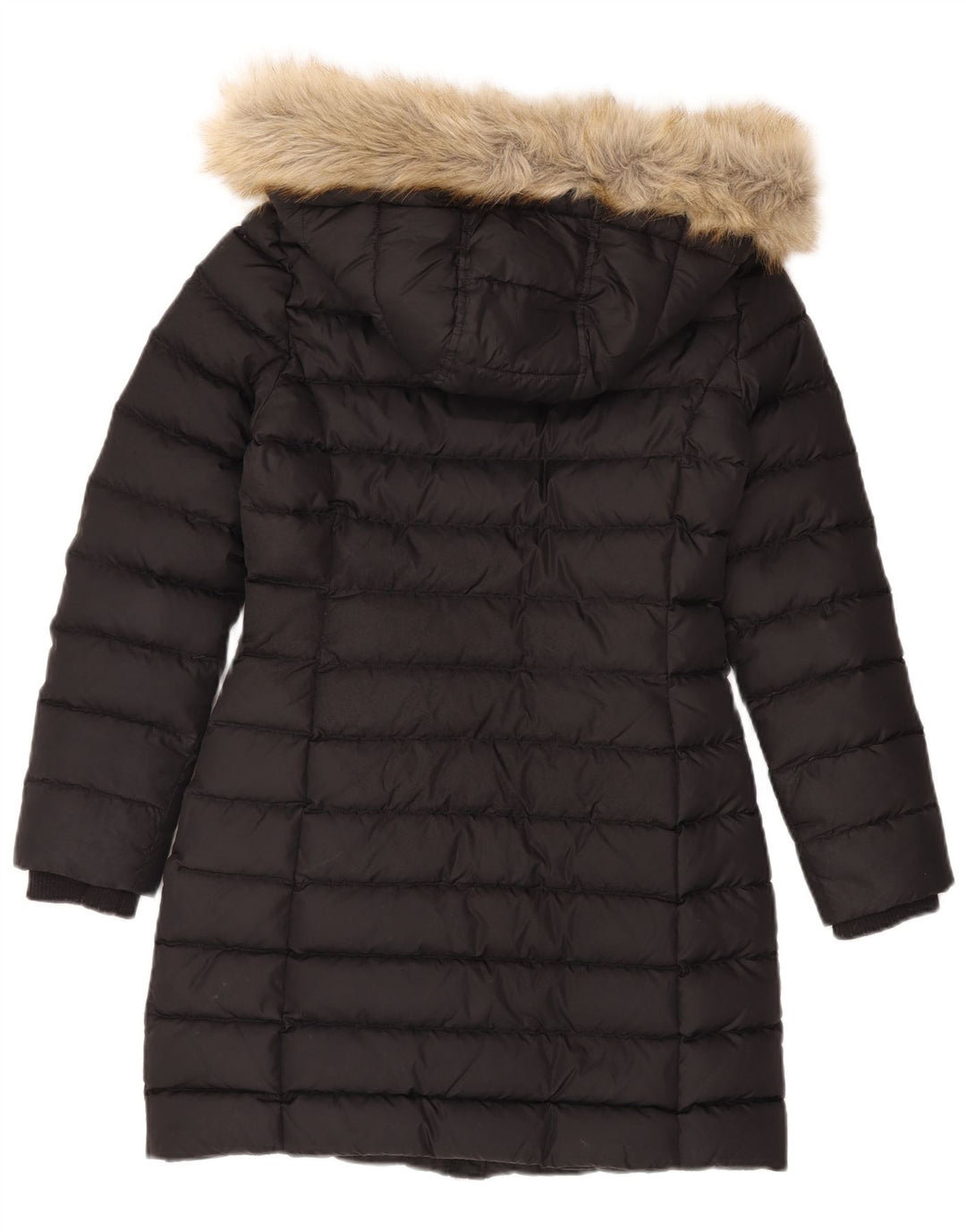 Tommy Hilfiger Dame Hætte Polstret Frakke UK 10 Small Black Polyester