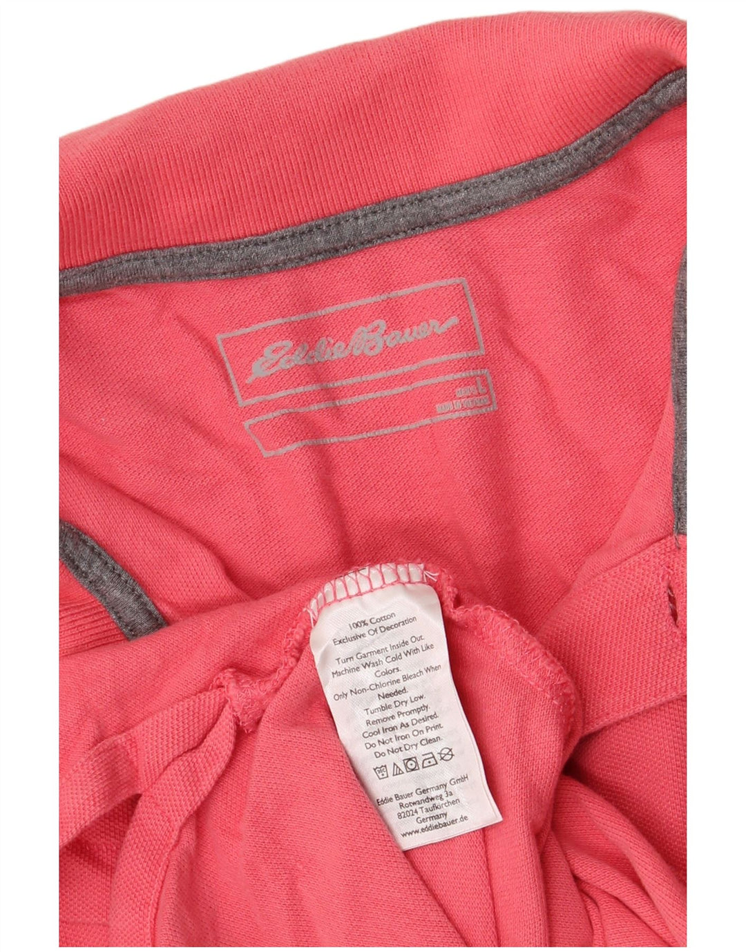 EDDIE BAUER Poloskjorte til mænd Stor Pink Bomuld