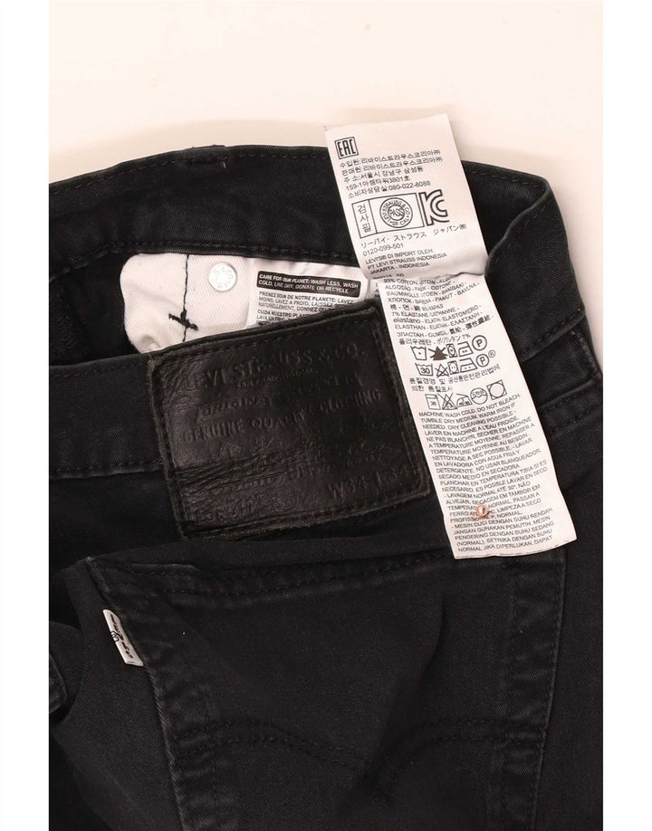 Levi's Herre 511 Slim Jeans W34 L34 Sort Bomuld