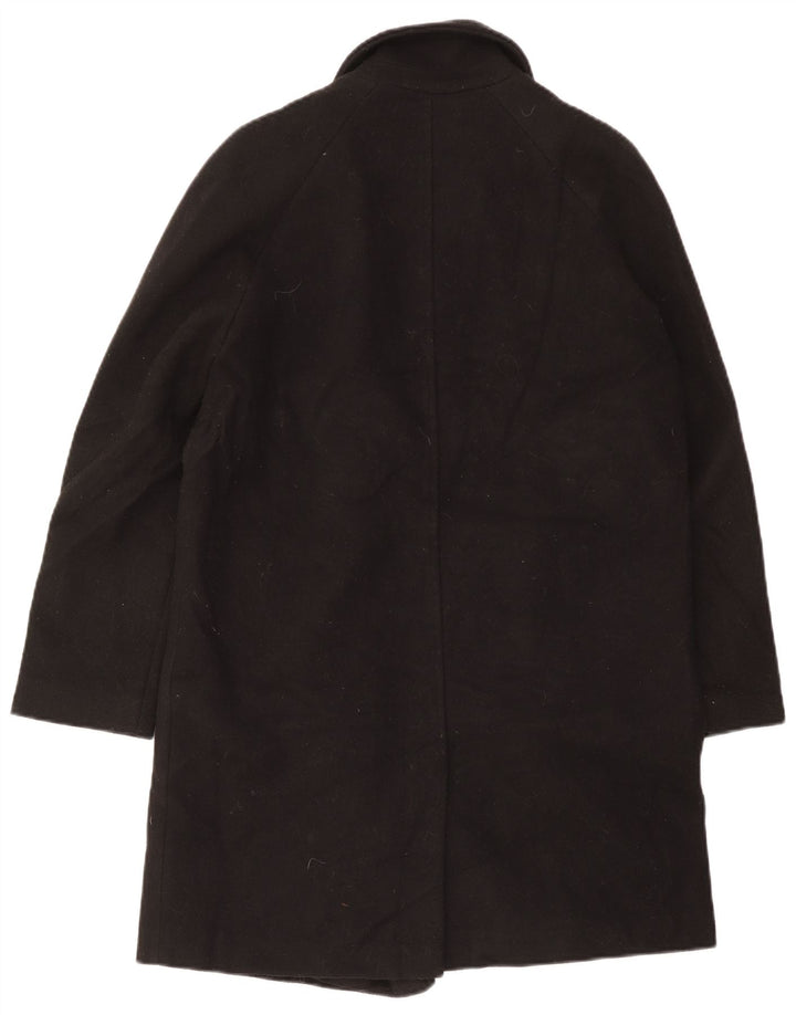 Topshop Dame Oversized Dobbeltradet Frakke UK 10 Small Black Polyester
