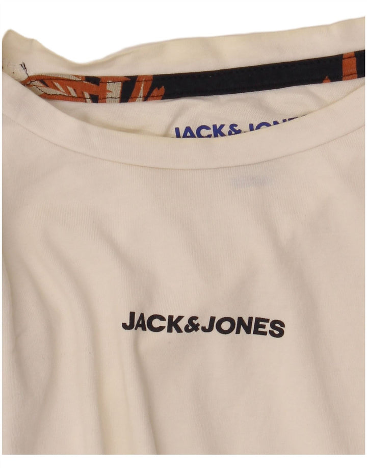 Jack & Jones Herre Regular Fit Grafisk T-shirt Top Medium White Floral