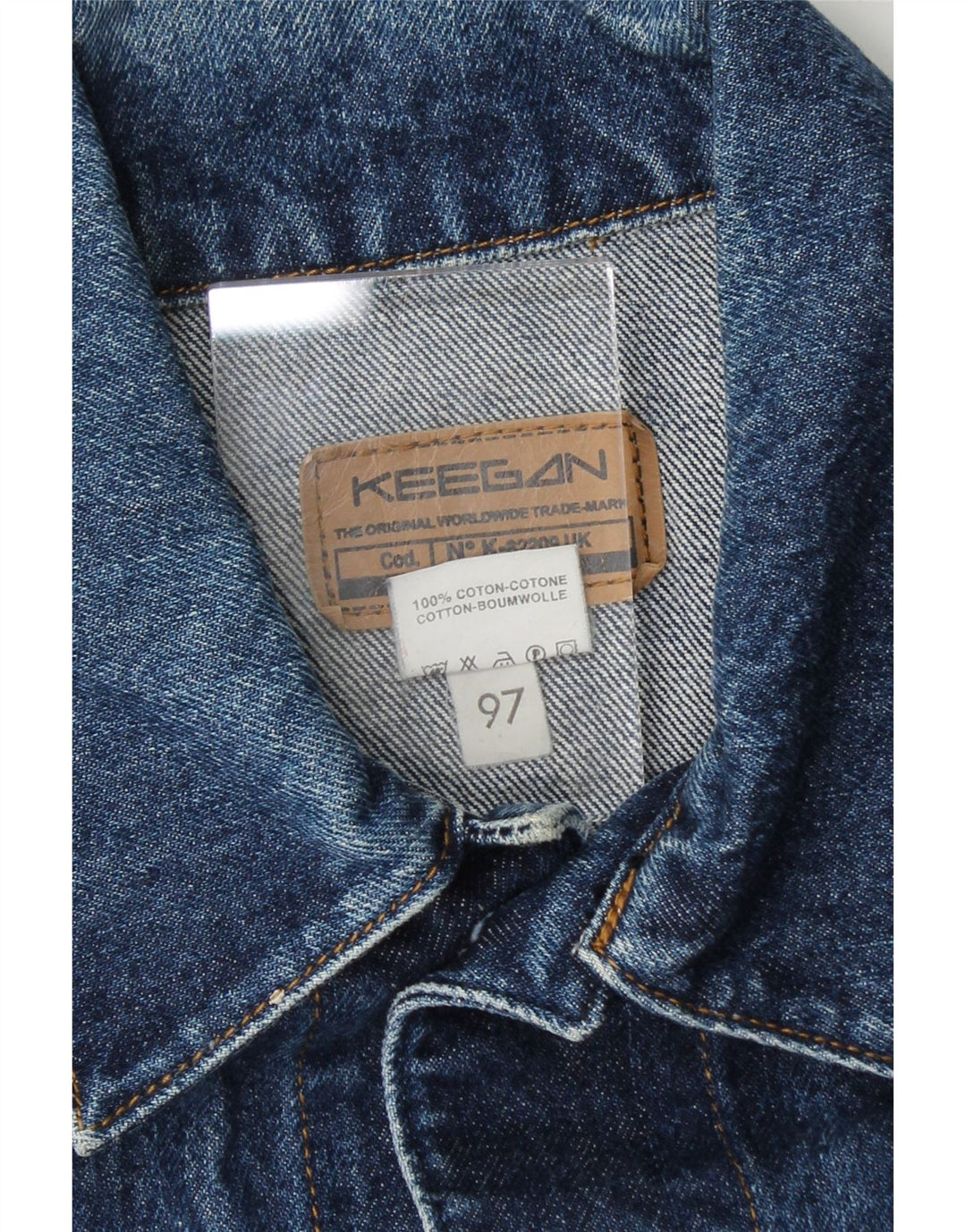 VINTAGE Womens Denim Jacket UK 16 Large Blue Cotton Vintage Vintage and Second-Hand Vintage from Messina Hembry 