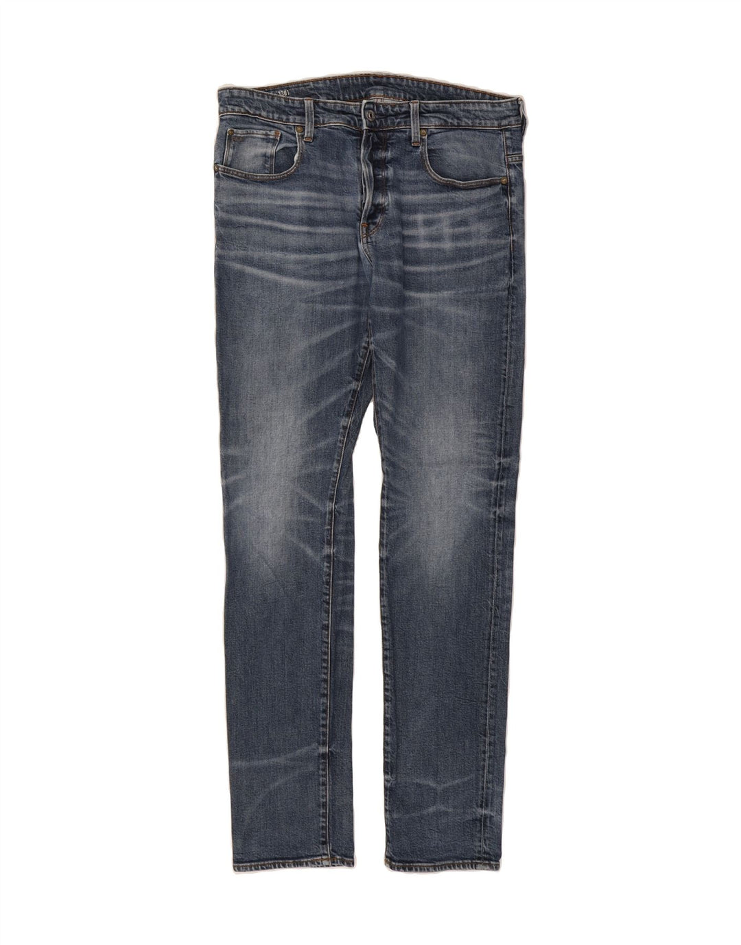 G-STAR Mens 3301 Skinny Jeans W34 L35 Blue Vintage G-Star and Second-Hand G-Star from Messina Hembry 