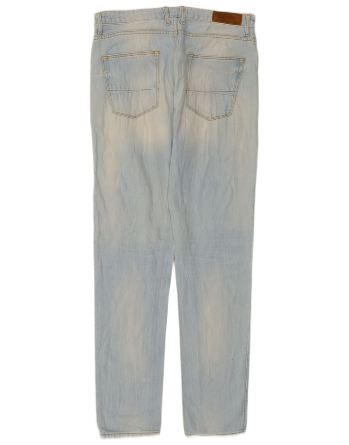 Zara Straight Jeans til mænd EU 40 Medium W31 L33 Blå Bomuld